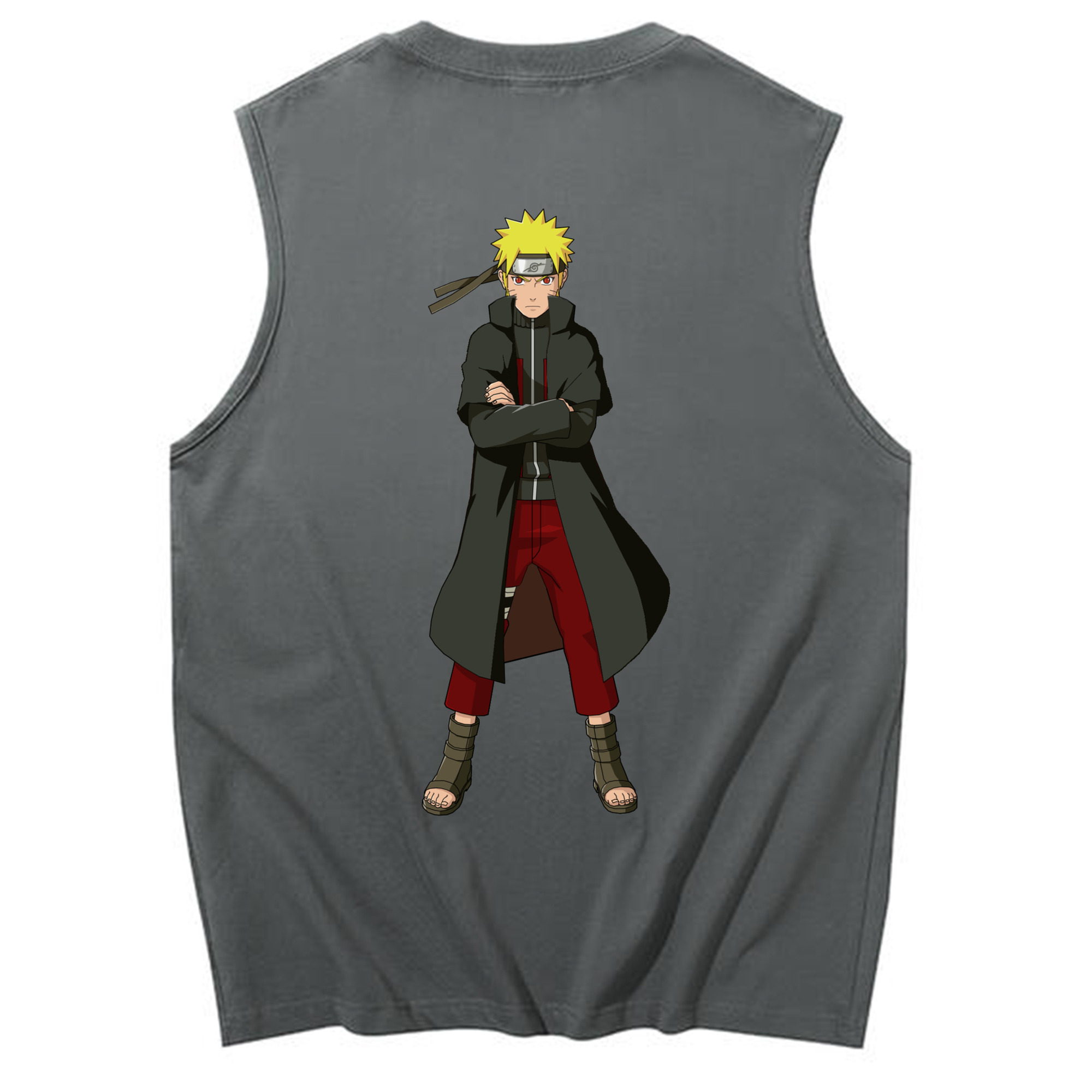 （画像用） NARUTO -ナルト- うずまき ナルト Uzumaki Naruto コットン100％タンクトップ（背面プリント）